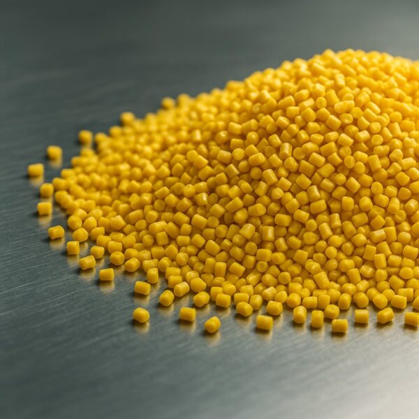 ABS, PS, PMMA gibi termoplastiklerin üretiminde kullanılan sarı plastik granül hammadde – Keyplas plastik levha üretimi için.